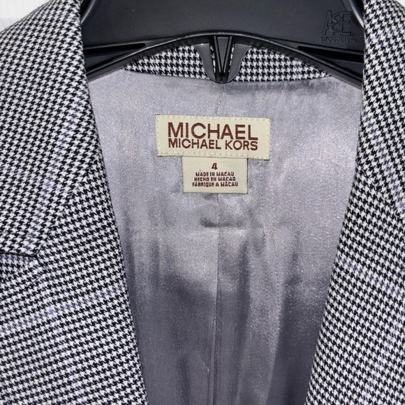 MICHAEL by Michael Kors 2 button plaid blazer SZ 4​​ - Picture 3 of 5